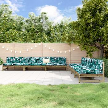 ARDEBO.de - 6-tlg. Garten-Lounge-Set Imprägniertes Kiefernholz