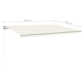Markise Automatisch Einziehbar 500x300 cm Creme