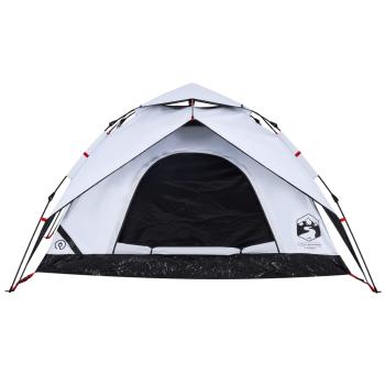 Kuppel-Campingzelt 5 Personen Weiß Verdunkelt Quick Release