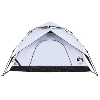 Kuppel-Campingzelt 5 Personen Weiß Verdunkelt Quick Release