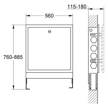 GROHE F-Digital Deluxe Rohbauset für Steuereinheit, weiß (36367000)