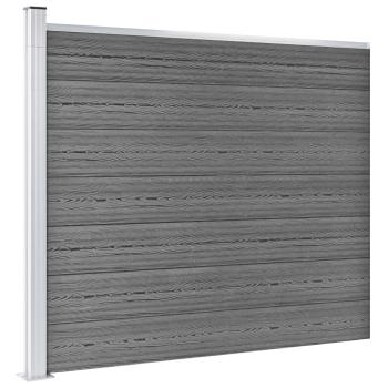 Zaunelement WPC 175x146 cm Grau