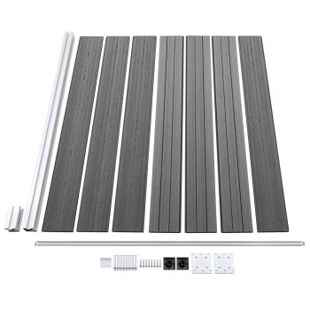Zaunelement WPC 175x146 cm Grau