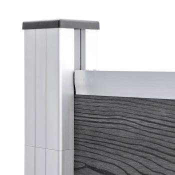 Zaunelement WPC 175x146 cm Grau