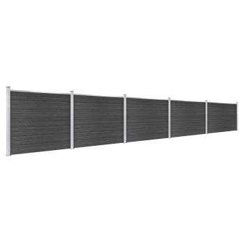 Zaunelement Set WPC 872x146 cm Grau