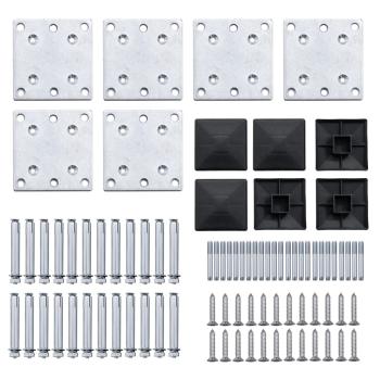 Zaunelement Set WPC 872x146 cm Grau