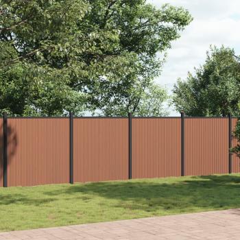 ARDEBO.de - Zaunelement Braun 699x186 cm WPC