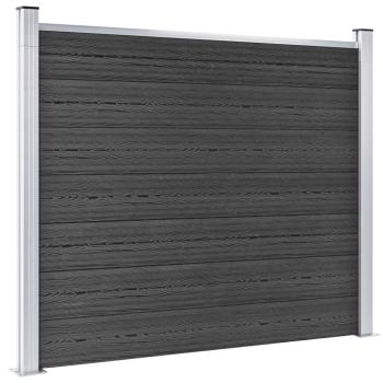 Zaunelement Set WPC 526x146 cm Grau