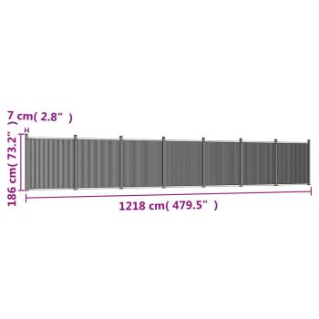 Zaunelement Braun 1218x186 cm WPC