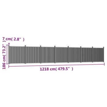 Zaunelement Braun 1218x186 cm WPC
