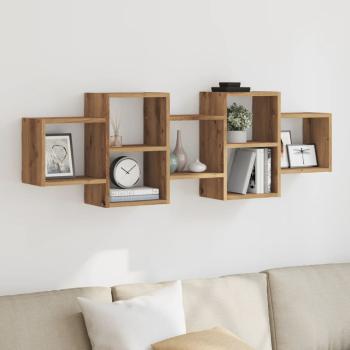 ARDEBO.de - Wandregal Artisan-Eiche 129x18x42 cm Holzwerkstoff