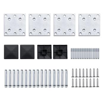 Zaunelement Set WPC 526x146 cm Schwarz