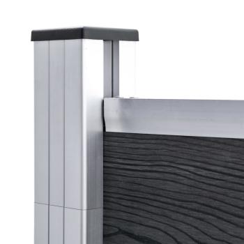 Zaunelement Set WPC 699x146 cm Grau