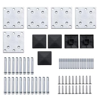 Zaunelement Set WPC 699x146 cm Grau