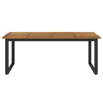 Gartentisch mit Beinen in U-Form 200x90x75 cm Massivholz Akazie
