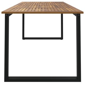 Gartentisch mit Beinen in U-Form 200x90x75 cm Massivholz Akazie