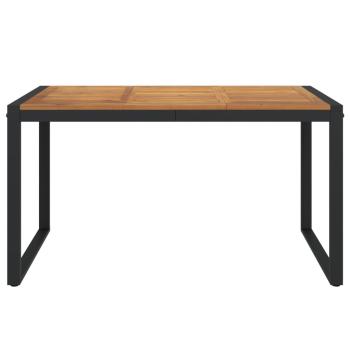 Gartentisch mit Beinen in U-Form 140×80×75 cm Massivholz Akazie