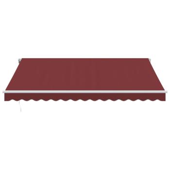 Markise Manuell mit LED Weinrot 400x350 cm