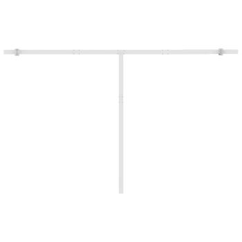 Markise Manuell Einziehbar mit LED 450x300 cm Gelb Weiß