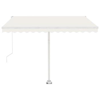 Markise Manuell Einziehbar mit LED 350x250 cm Creme