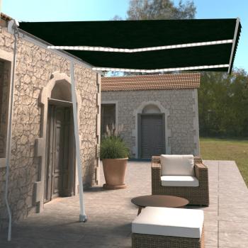 ARDEBO.de - Markise Manuell Einziehbar mit LED 350x250 cm Anthrazit