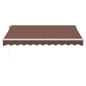 Markise Manuell mit LED Braun 300x250 cm