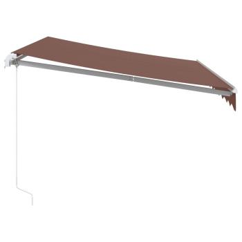 Markise Manuell mit LED Braun 300x250 cm