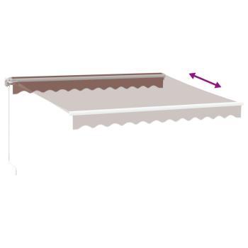 Markise Manuell mit LED Braun 300x250 cm