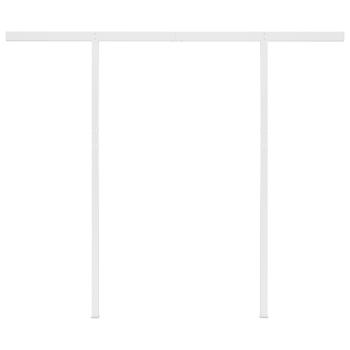 Markise Manuell Einziehbar mit LED 3,5x2,5 m Orange Braun