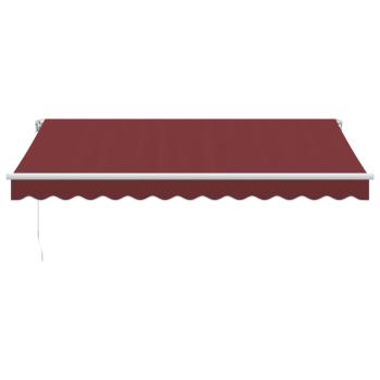 Markise Manuell mit LED Weinrot 350x250 cm