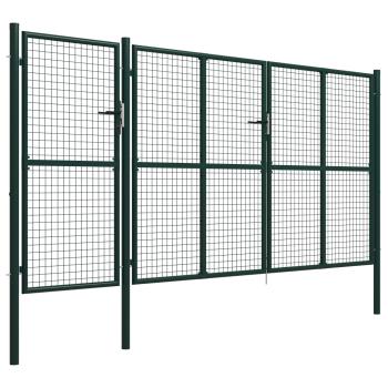 Gartentor Stahl 400 x 200 cm Grün