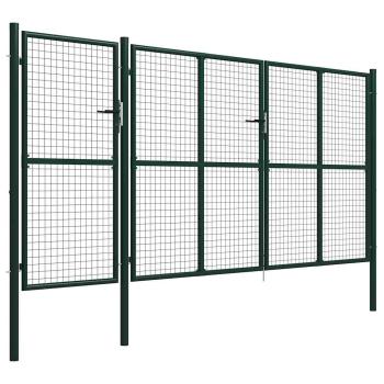 Gartentor Stahl 400 x 200 cm Grün