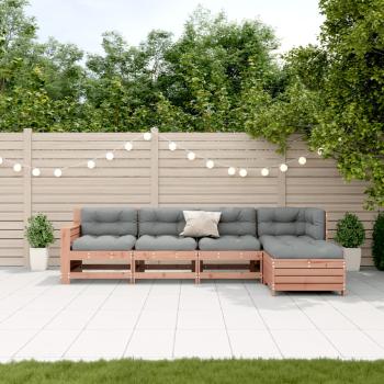 ARDEBO.de - 5-tlg. Garten-Lounge-Set mit Kissen Massivholz Douglasie