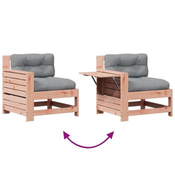 4-tlg. Garten-Lounge-Set mit Kissen Massivholz Douglasie