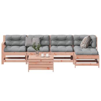 ARDEBO.de - 6-tlg. Garten-Lounge-Set mit Kissen Massivholz Douglasie
