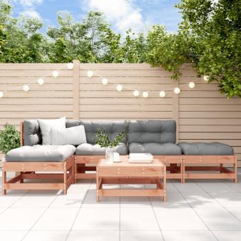 ARDEBO.de - 6-tlg. Garten-Lounge-Set mit Kissen Massivholz Douglasie