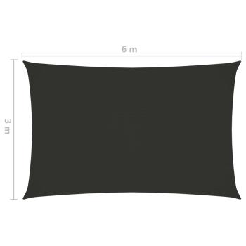 Sonnensegel Oxford-Gewebe Rechteckig 3x6 m Anthrazit
