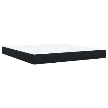 Boxspringbett mit Matratze Schwarz 180x200 cm Samt
