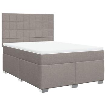 ARDEBO.de - Boxspringbett mit Matratze Taupe 160x200 cm Stoff