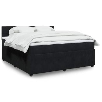 ARDEBO.de - Boxspringbett mit Matratze Schwarz 180x200 cm Samt