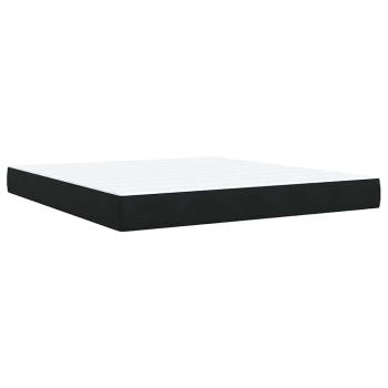 Boxspringbett mit Matratze Schwarz 180x200 cm Samt