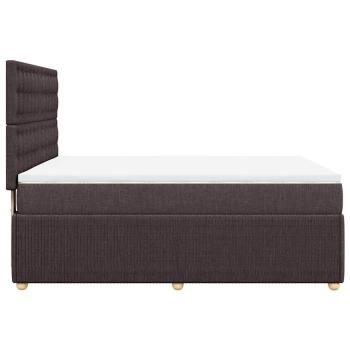 Boxspringbett mit Matratze Dunkelbraun 160x200 cm Stoff