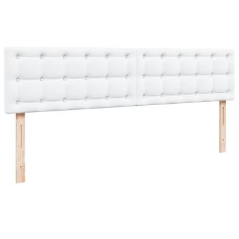 Ottoman-Bett mit Matratze Weiß 160x200 cm Kunstleder