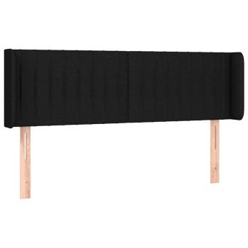 LED Kopfteil Schwarz 147x16x78/88 cm Stoff