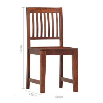 Esszimmerstühle 2 Stk. Massivholz Mango