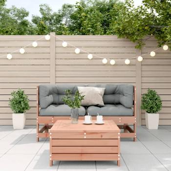 3-tlg. Garten-Lounge-Set mit Kissen Massivholz Douglasie