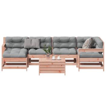 ARDEBO.de - 7-tlg. Garten-Lounge-Set mit Kissen Massivholz Douglasie