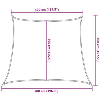 Sonnensegel 160 g/m² Trapezform Braun 4/5x4 m HDPE