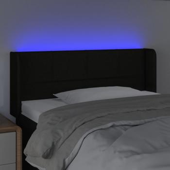 LED Kopfteil Schwarz 83x16x78/88 cm Stoff