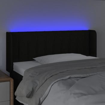 LED Kopfteil Schwarz 103x16x78/88 cm Stoff
